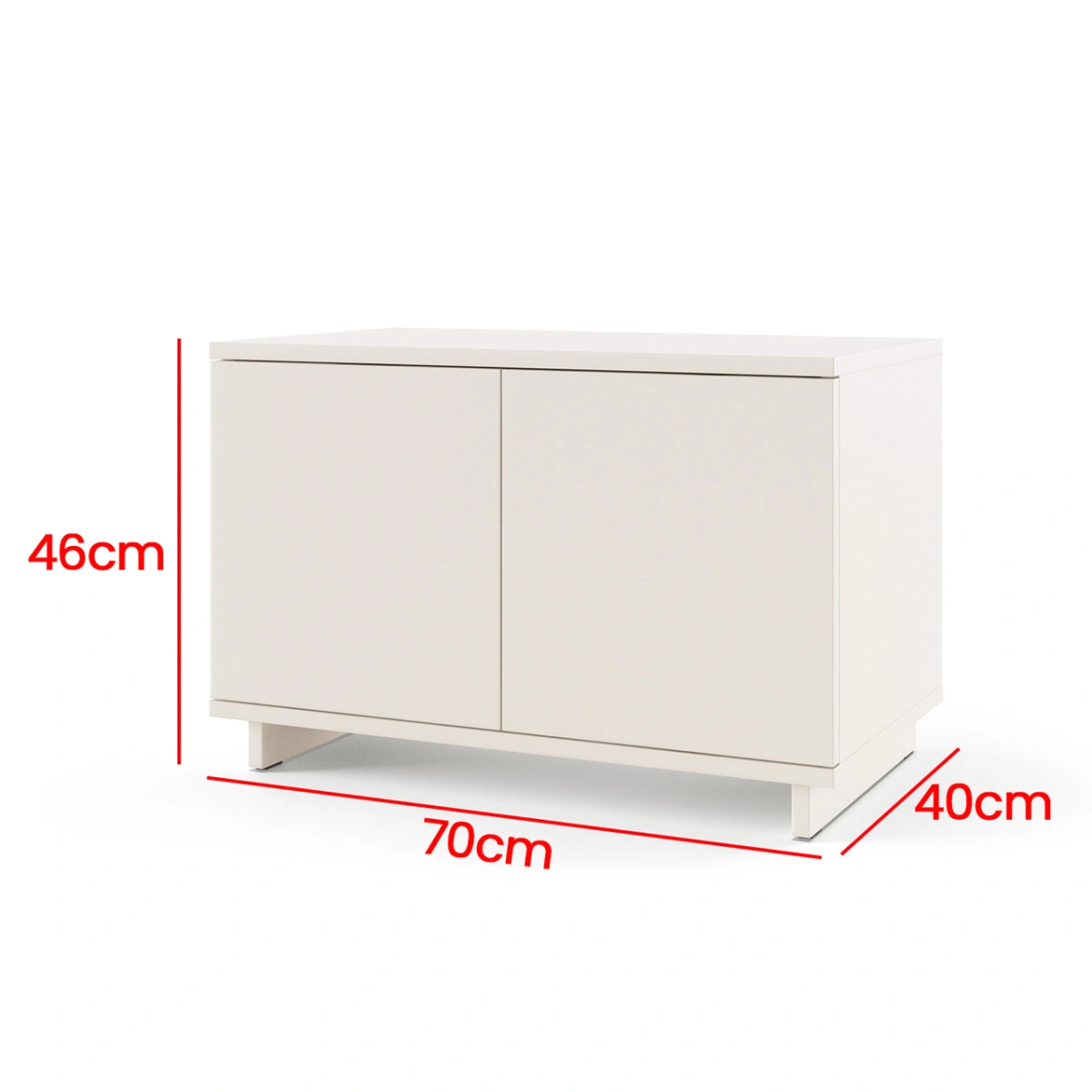 Universāls apavu skapis, TV skapis, piekarināms pagarinājums Bianko 70 cm — 6 attēls