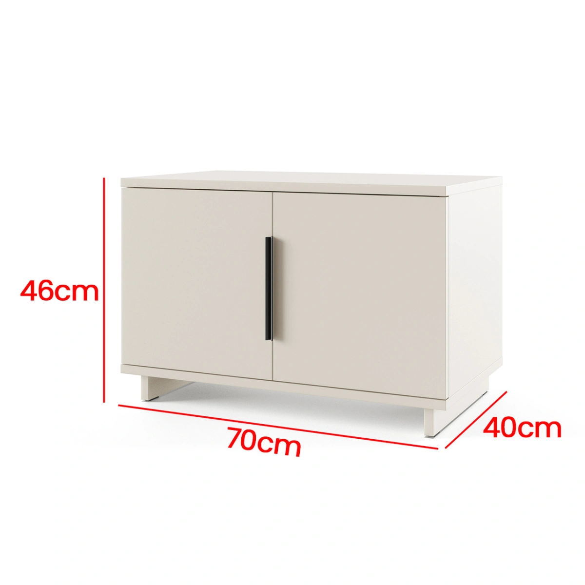 Universāls apavu skapis, TV skapis, piekarināms pagarinājums Bianko 70 cm — 5 attēls
