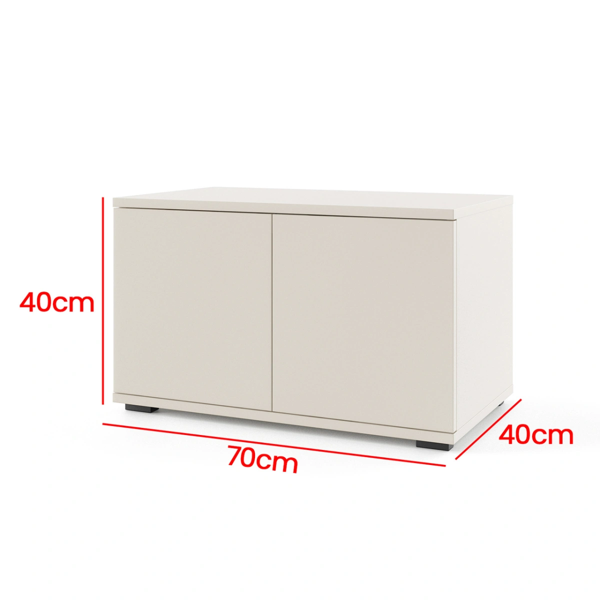 Universāls apavu skapis, TV skapis, piekarināms pagarinājums Bianko 70 cm — 7 attēls