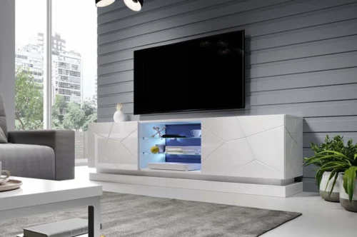 QIU RTV 200 cm balts ar LED