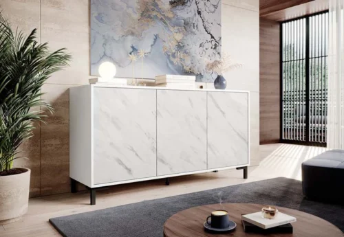 MARMO kumode 150, balts marmors