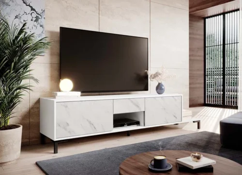 MARMO RTV baltais marmors