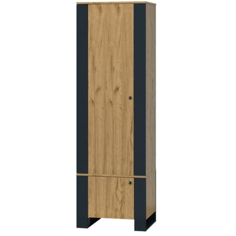 WOOD 2D plaukts, ozolkoka krāsā, zelta krāsā