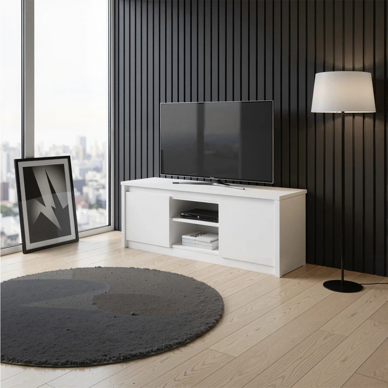 ERDEN TV skapītis 2d/125 baltā krāsā