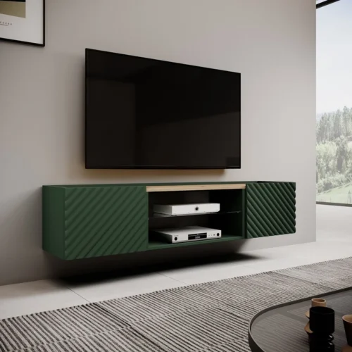 ONDA 2D TV skapītis, pie sienas stiprināms vai brīvi stāvošs, zaļš