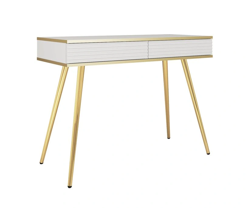 Oro T102 balta rievota MDF konsoles kumode