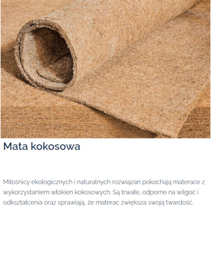 Kokosriekstu matracis 160x200 cm, divpusējs, kokosriekstu paklājiņš, noņemams pārvalks, H4, 3 cm, Comforteo — изображение 4