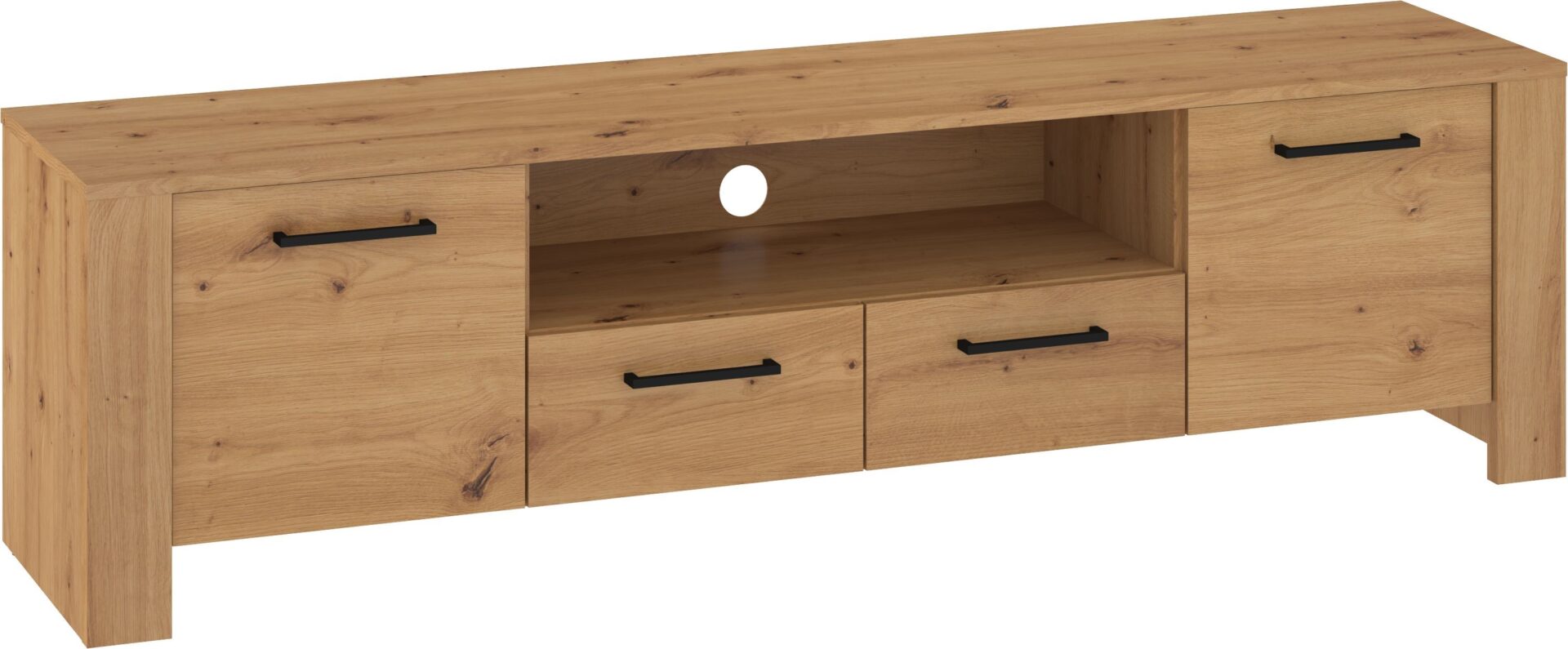 DELIS 11 mēbeles, kumode, galds, TV skapītis, 175 cm, ozolkoka izstrādājumi