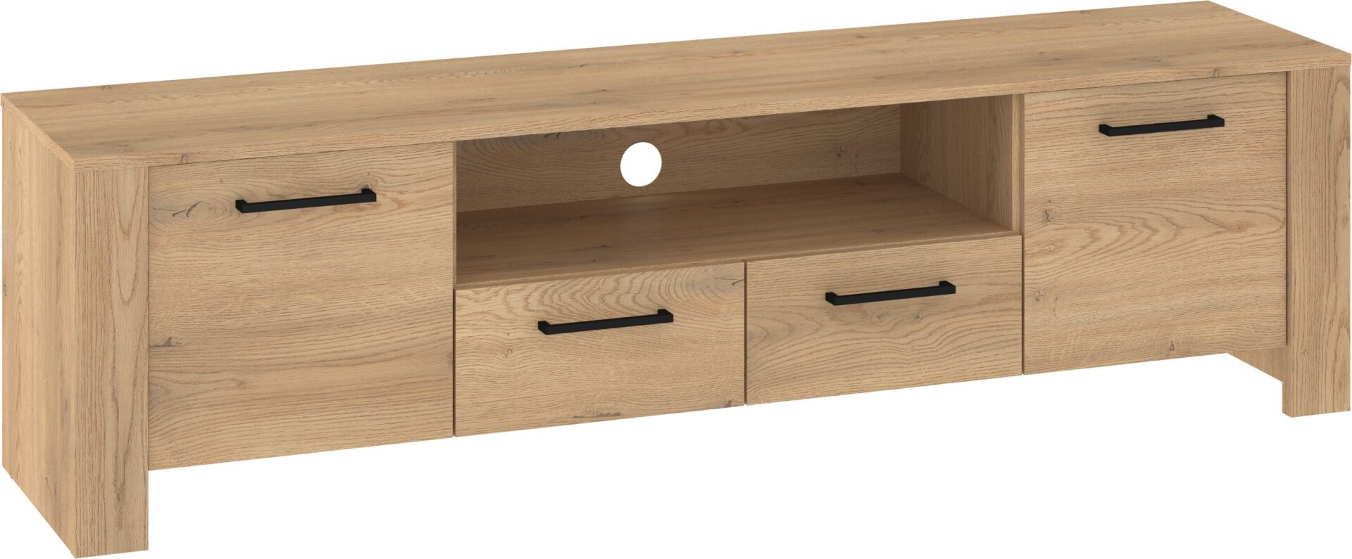 DELIS 11 mēbeles, kumode, TV galdiņš, 175 cm, kremonas ozols