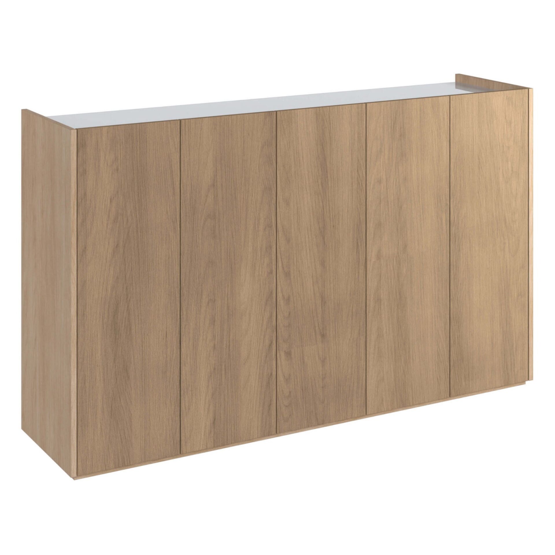 EASY EA-01 kumode ar apgaismojumu, skandināvu ozolkoka krāsa / spīdīgi balta krāsa