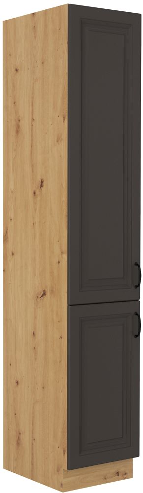 Stillo artisan/grafīta 40 cm pieliekamā skapis ar plauktiem DK-210 2F