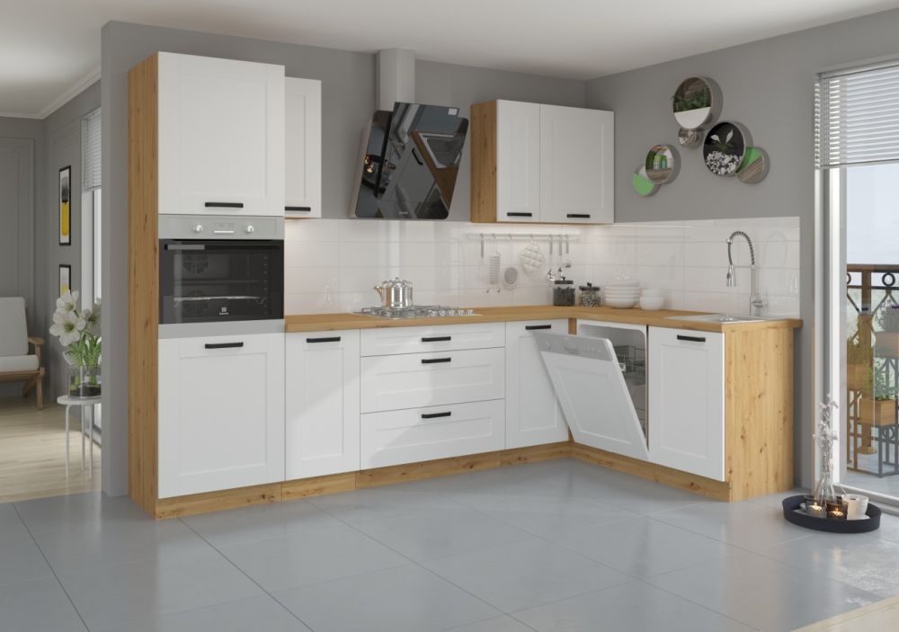 Apakšējais skapītis 80 cm Luna izlietne balta/artisan 80 ZL 2F BB — 5 attēls