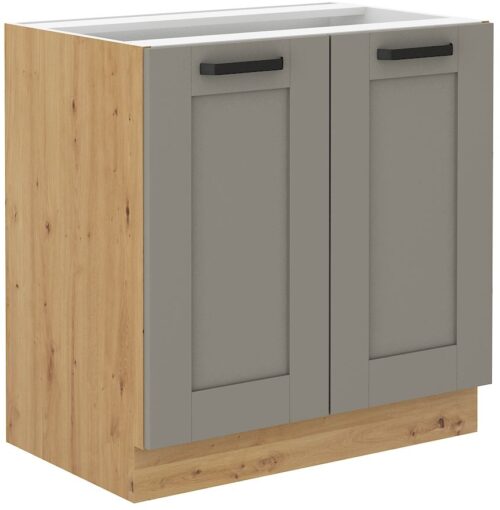 Apakšējais skapītis 80 cm Luna artisan/māla pelēks 80 D 2F BB