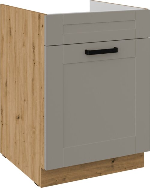 Apakšējais skapītis 60 cm, izlietnes atvilktne, Luna, artisan/māla pelēks, 60 ZL 1S BB PREMIUM BOX