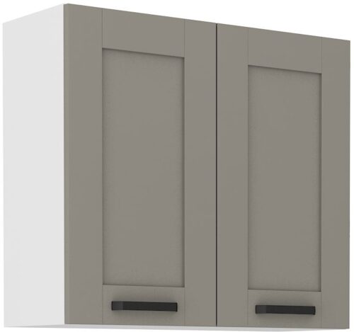 Sienas skapītis 80 cm Luna balts/māla pelēks 80 G-72 2F