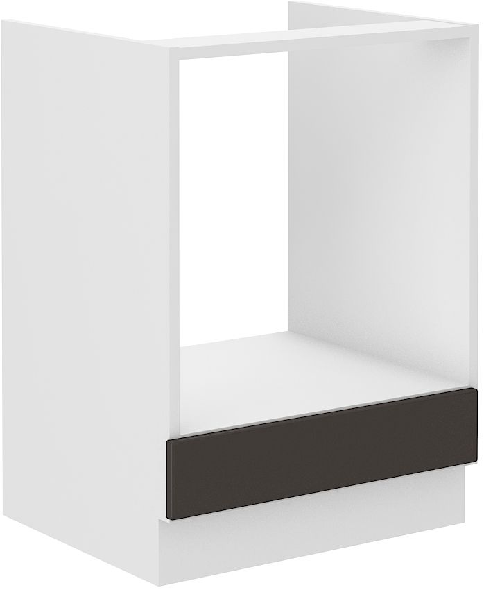 Apakšējais skapītis 60 cm Stillo krāsns balts/grafīts 60 D gāzes BB