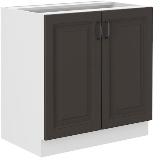 Apakšējais skapītis 80 cm Stillo balts/grafīts 80 D 2F BB