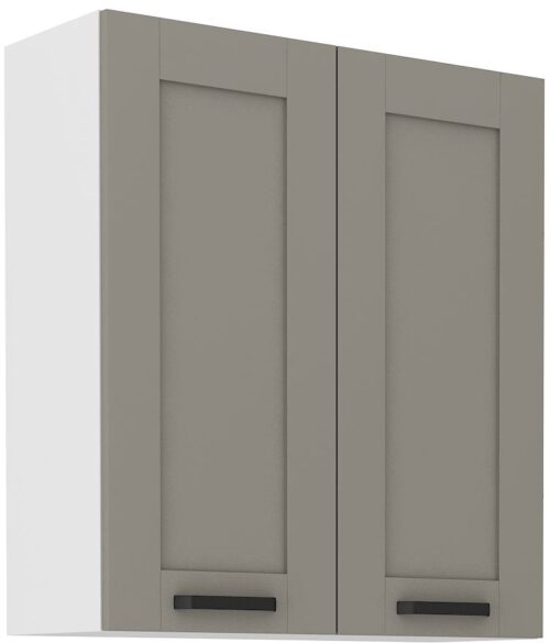 Sienas skapītis 80 cm Luna balts/māla pelēks 80 G-90 2F