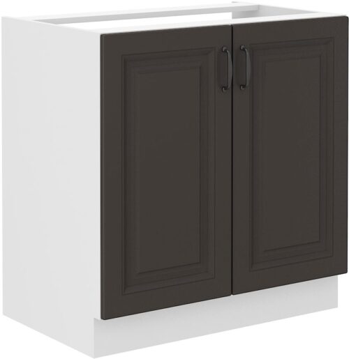 Apakšējais skapītis 80 cm, Stillo izlietne balta/grafīta 80 ZL 2F BB