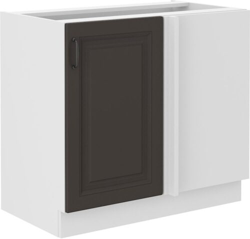 Stūra skapītis 105/60 cm Stillo balts/grafīts 105 ND 1F BB