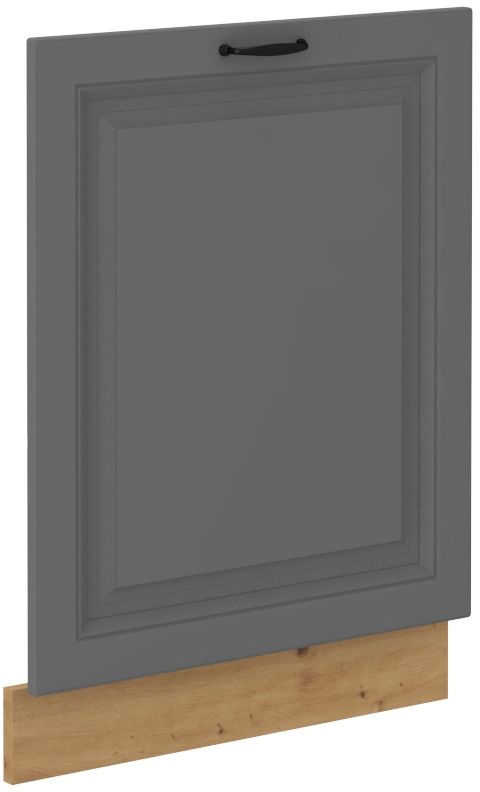 Trauku mazgājamās mašīnas priekšpuse, 60 cm, pārklāts panelis, Stillo, māksliniecisks, pelēks, ZM, 713×596