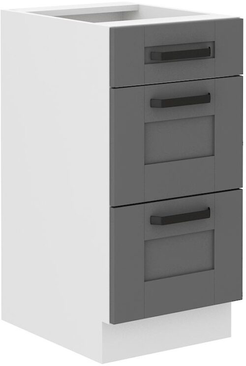 Luna balts/pelēks 40 D 3S BB pamatskapis 40 см с посадкой