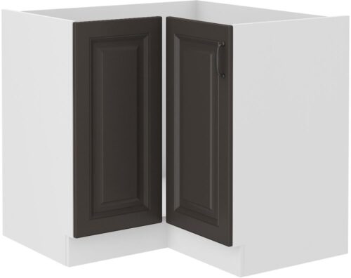 Stūra skapītis 90/90 cm Stillo balts/grafīts 90×90 ND 2F BB