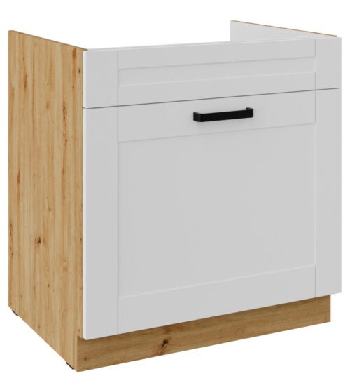 Apakšējais skapītis 80 cm, izlietnes atvilktne, Luna balta/artisan, 80 ZL 1S BB, PREMIUM BOX