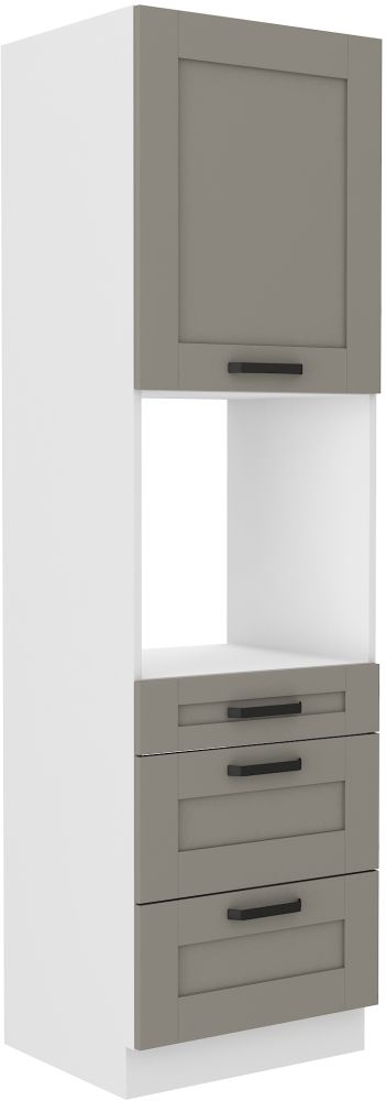 Luna 60 см в августе, cepeškrāsns ar atvilktnēm, balts/māla pelēks, 60 DPS-210 3S 1F
