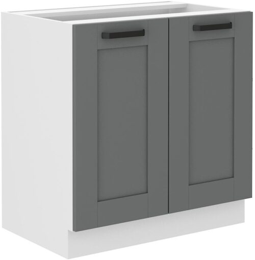 Apakšējais skapītis 80 cm Luna balts/pelēks 80 D 2F BB