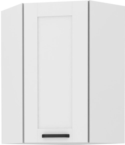 Augšējais stūra skapis 60 cm Luna balts 60×60 GN-90 45 grādi 1F