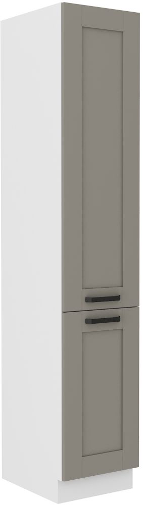 Luna balts/māla pelēks 40 cm pieliekamais skapis ar plauktiem DK-210 2F