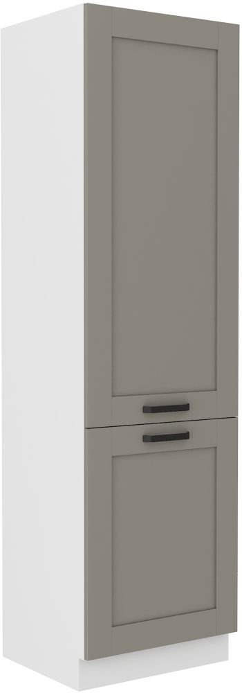 Luna balts/māla pelēks 60 cm pieliekamais skapis ar plauktiem DK-210 2F