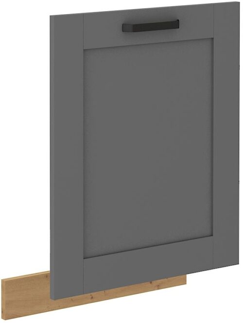Trauku mazgājamās mašīnas priekšpuse, 60 cm, pārklāts panelis, Luna, māksliniecisks, pelēks, ZM, 713×596