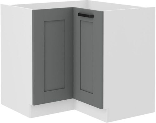 Stūra skapītis apakšā 90/90 cm Luna balts/pelēks 90×90 ND 2F BB