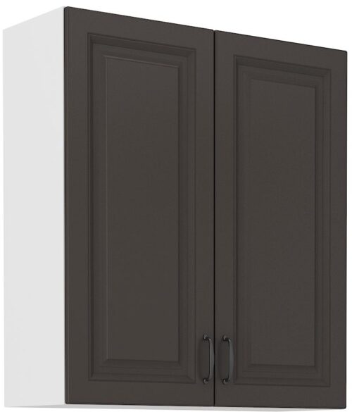 Sienas skapis 80 cm Stillo balts/grafīts 80 G-90 2F