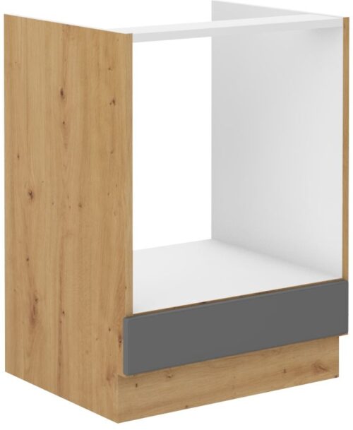Apakšējais skapītis 60 cm Stillo artisan/pelēks 60 D gāzes krāsns BB