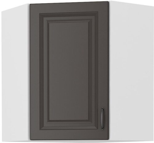 Augšējais stūra skapis 60 cm Stillo balts/grafīts 60×60 GN-72 45 grādi 1F