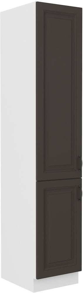Stillo 40 cm kolonnas pieliekamā skapis ar plauktiem, balts/grafīts, DK-210 2F