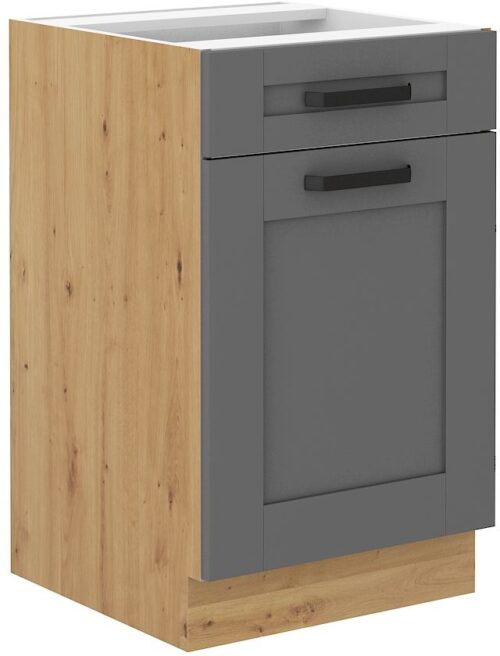 Apakšējais skapītis 50 cm ar atvilktni Luna artisan/pelēks 50 D 1F 1S