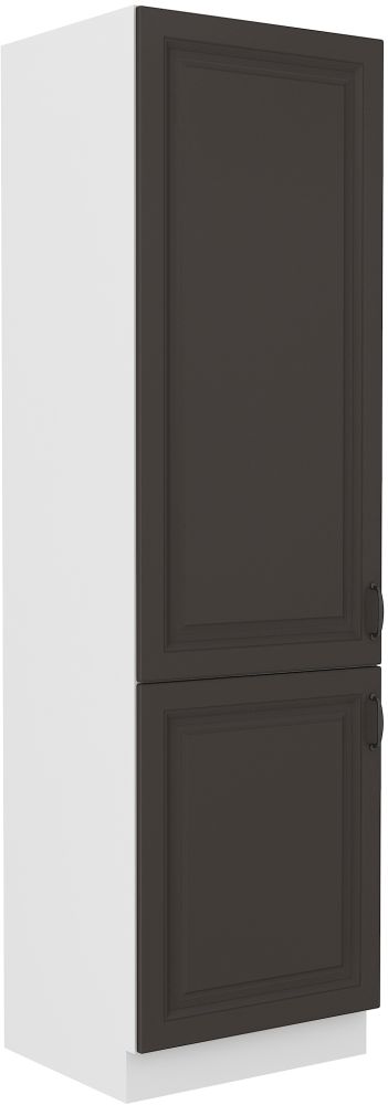 Stillo 60 cm kolonnas pieliekamā skapis ar plauktiem, balts/grafīts, DK-210 2F