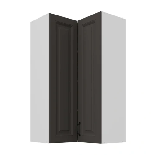 Augšējais stūra skapis 60 cm Stillo balts/grafīts 60×60 GN-108 2F 90 grādi