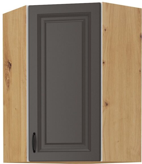 Augšējais stūra skapis 60 cm Stillo artisan/grafīta krāsā 60×60 GN-90 (45 grādi) 1F