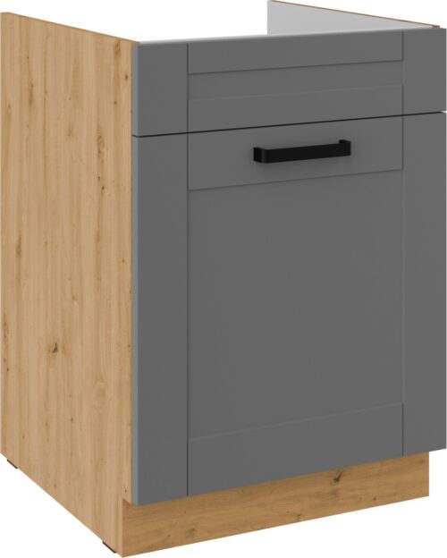 Apakšējais skapītis 60 cm, izlietnes atvilktne, Luna, artisan/dustgrey, 60 ZL 1S BB PREMIUM BOX