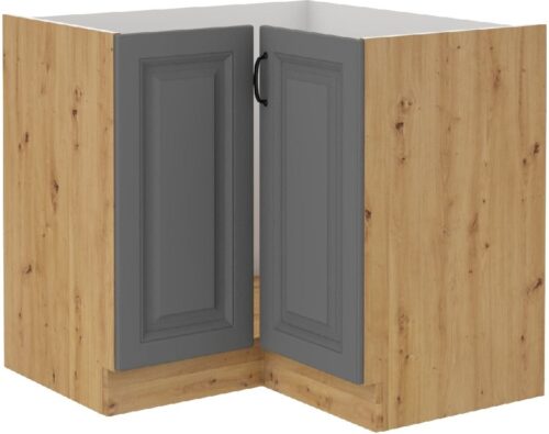 Stūra skapītis 90/90 cm Stillo mākslinieciskās krāsas/putekļu pelēks 90×90 ND 2F BB