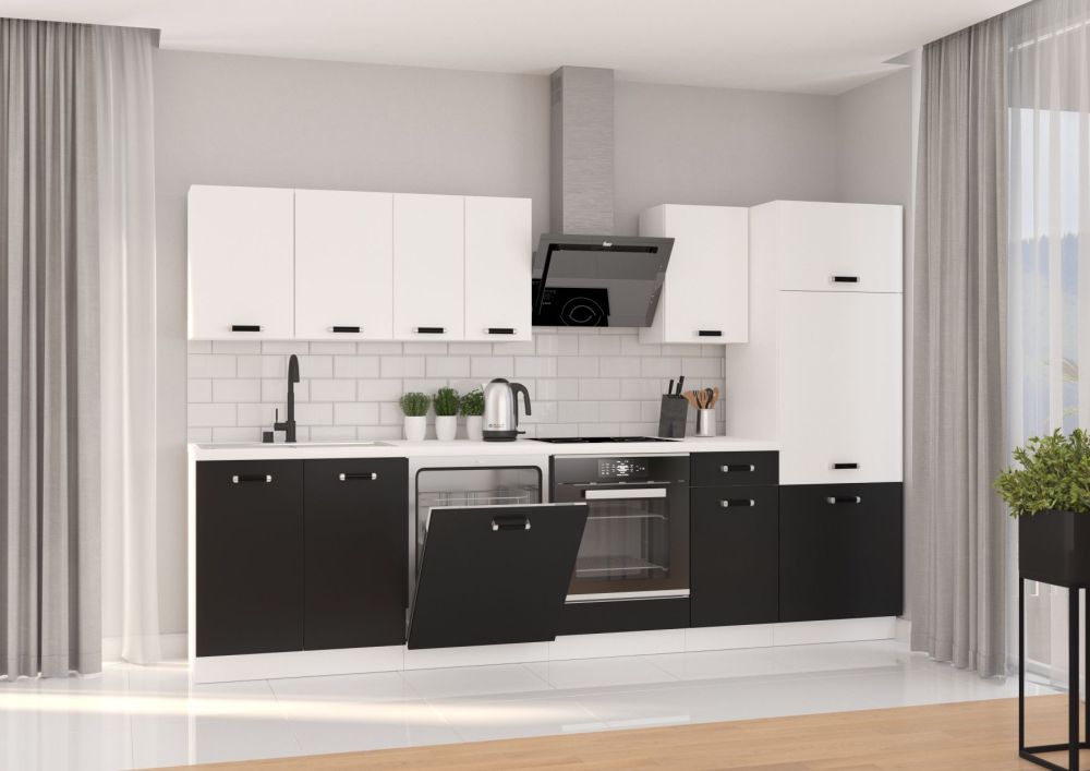 Omega virtuves komplekts 300 cm ar darba virsmām