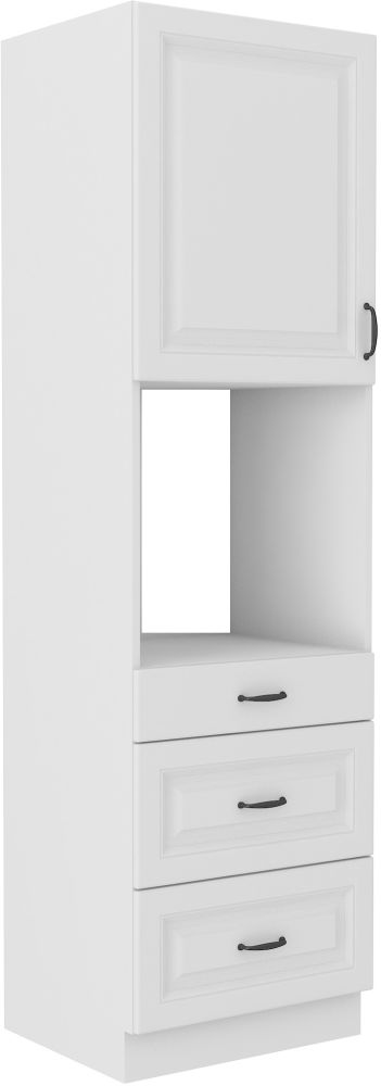 60 cm kolonnas krāsns ar atvilktnēm Stillo balta 60 DPS-210 3S 1F