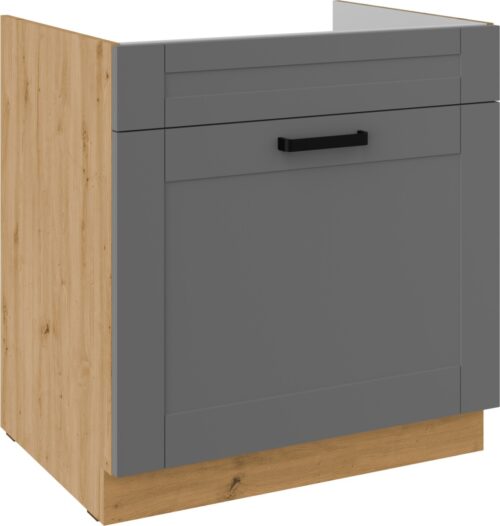 Apakšējais skapītis 80 cm, izlietnes atvilktne, Luna, artisan/dustgrey, 80 ZL 1S BB PREMIUM BOX