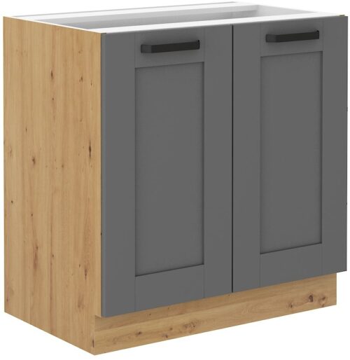 Apakšējais skapītis 80 cm Luna artisan/pelēks 80 D 2F BB