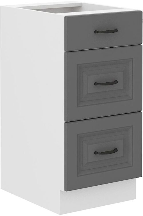Apakšējais skapītis 40 см с потолком Stillo balts/pelēks 40 D 3S BB